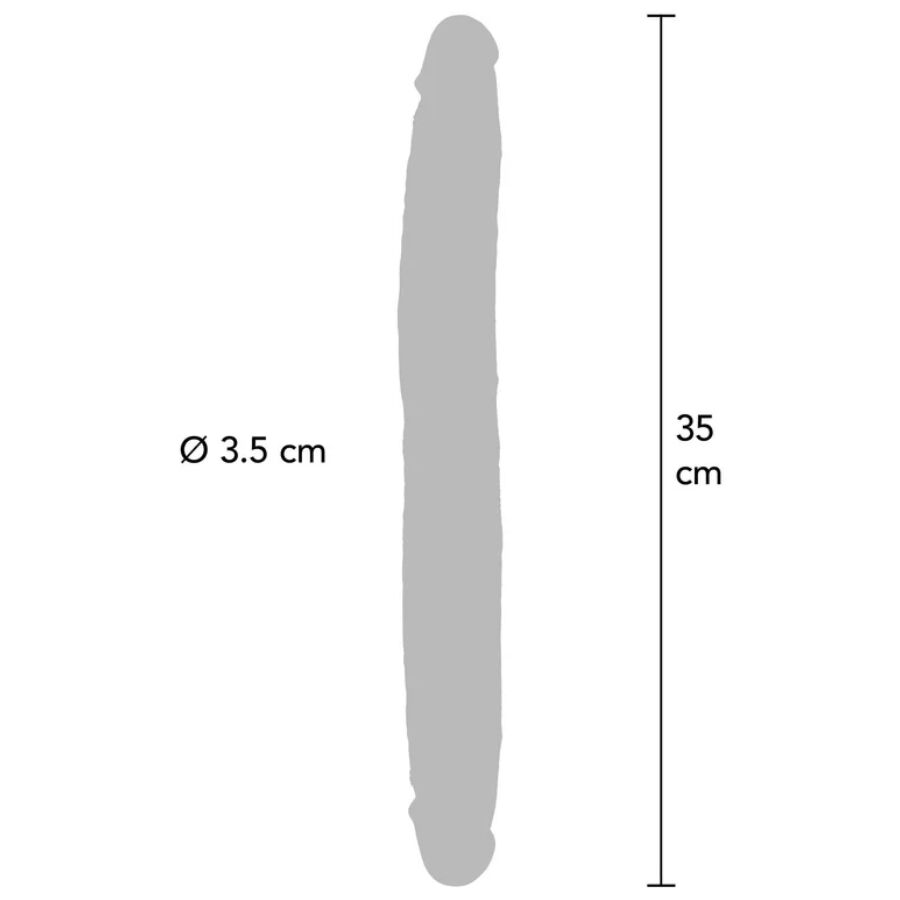 GET REAL - DOUBLE-ENDED SILICONE DILDO CARAMEL 35 CM - Bild 3