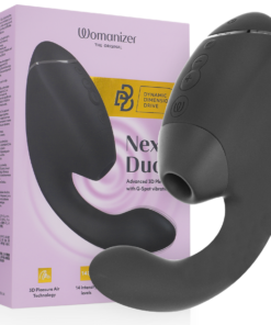 WOMANIZER - DUO NEXT DUAL CLITORAL G-SPOT STIMULATOR BLACK
