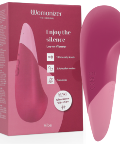 WOMANIZER - VIBE LAY-ON SILENT VIBRATOR DUSKY PINK