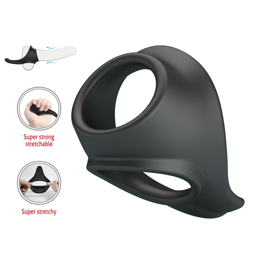 CRAZY BULL - ZADOK ERGONOMIC RING WITH PERINEAL STIMULATOR - Bild 2
