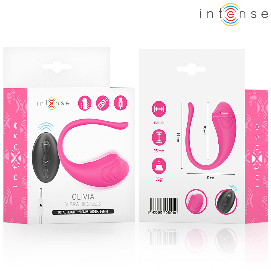 INTENSE - OLIVIA PINK VIBRATING EGG WITH REMOTE CONTROL - Bild 3