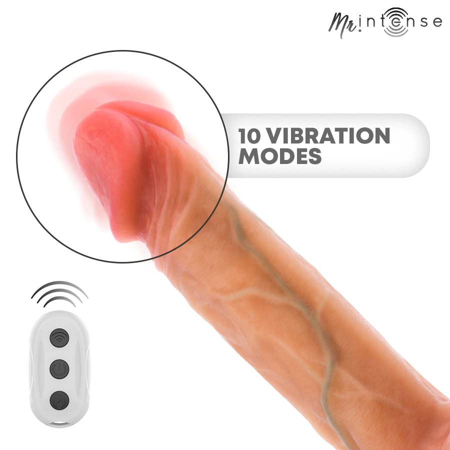 MR INTENSE - LOGAN VIBRATOR DILDO SILICONE WITH HEAT EFFECT AND REMOTE CONTROL 20 CM -Ø- 4,1 CM - Bild 5