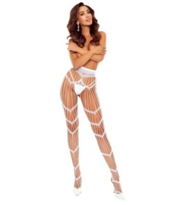 PASSION - S033 WHITE LOW RISE TIGHTS ONE SIZE
