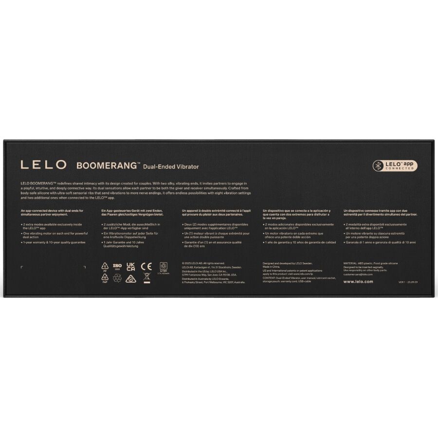 LELO - BOOMERANG DOUBLE ENDED VIBRATOR CORAL RED - Bild 5