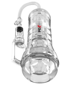 PDX ELITE - VIEWTUBE VAC XXL TRANSPARENT STROKER WITH SUCTION PUMP 27.3 CM