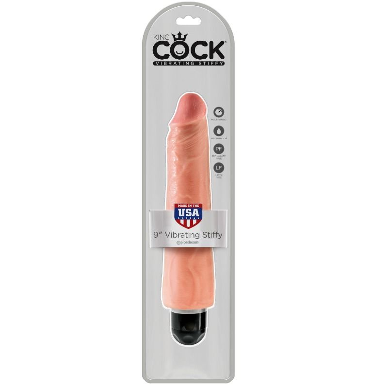 KING COCK 23 CM VIBRATING STIFFY - FLESH - Bild 3